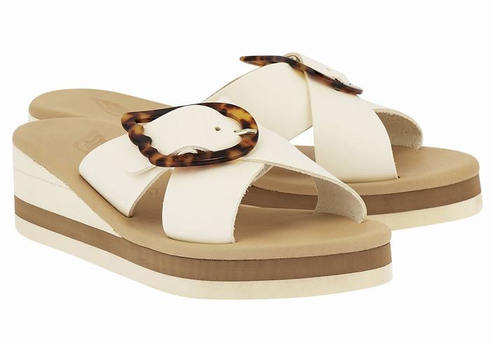 Sandale Compensée Ancient Greek Sandals Thais Rainbow Blanche Femme | GRD-6858640